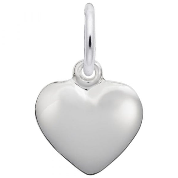 Sterling Silver Medium Puff Heart