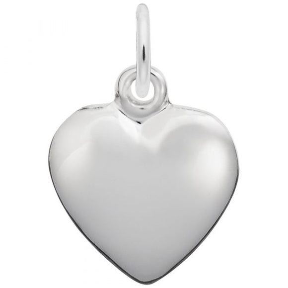 Sterling Silver Large Puff Heart