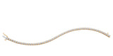 10K Yellow Gold Diamond Line Tennis Bracelet 7"