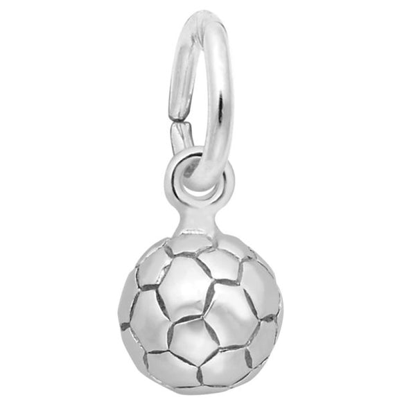 Sterling Silver 3D Small Soccer Ball