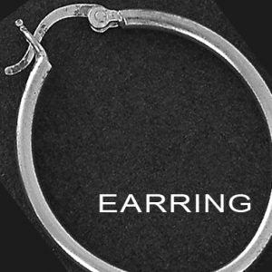 Sterling Silver Large Oval Hoops