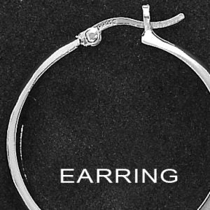 Sterling Silver 30MM Flat Edge Hoops