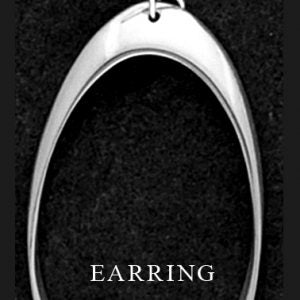 Sterling Silver Open Oval Drop Shepherd Hook Earrings