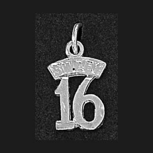 Sterling Silver Sweet 16 Pendant