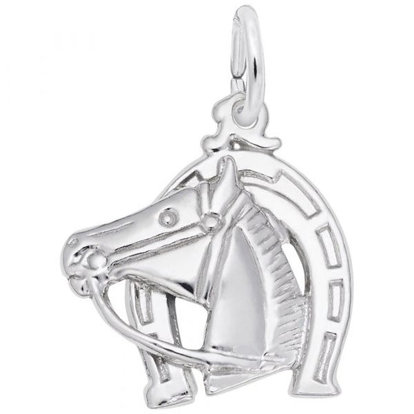 Sterling Silver Horse Head and Horse Shoe