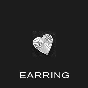 Sterling Silver Small Flat Heart Stud Earrings