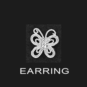 Sterling Silver Filigree Butterfly Stud Earring