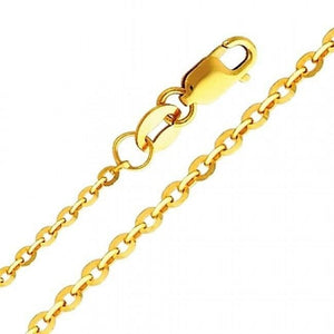 10K Yellow Gold 18" Diamond Cut Cable Chain