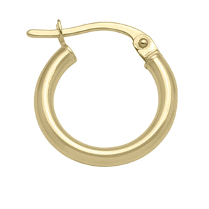 10K Yellow Gold Small Plain Hoops