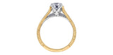 18K Yellow Gold/White Gold PD Canadian Diamond & 26 Diamond Shoulder Stone Engagement Ring