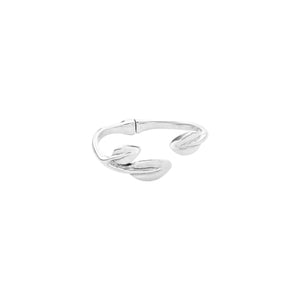 Uno De 50 15 Micron Silver Plate "My Nature" Leaf Hinge Bangle (Med)