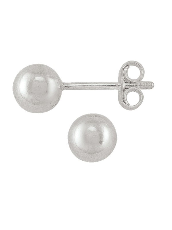 Sterling Silver 6MM Ball Stud Earrings