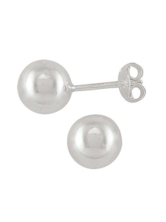 Sterling Silver 8MM Ball Stud Earrings