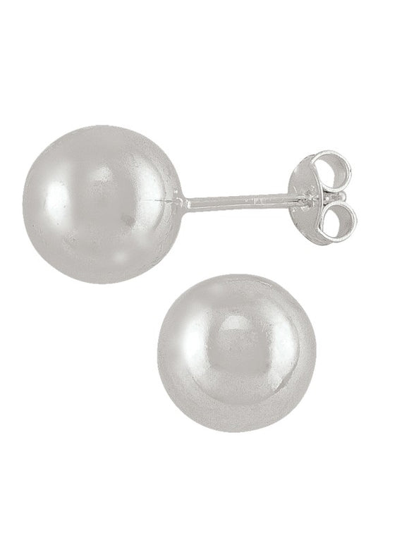 Sterling Silver 10MM Ball Stud Earrings