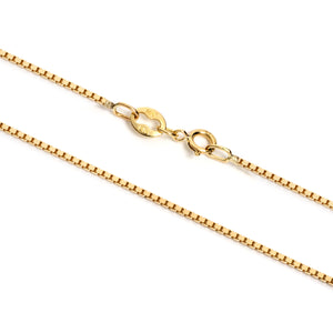 10K Yellow Gold 18" Medium Box Link Chain